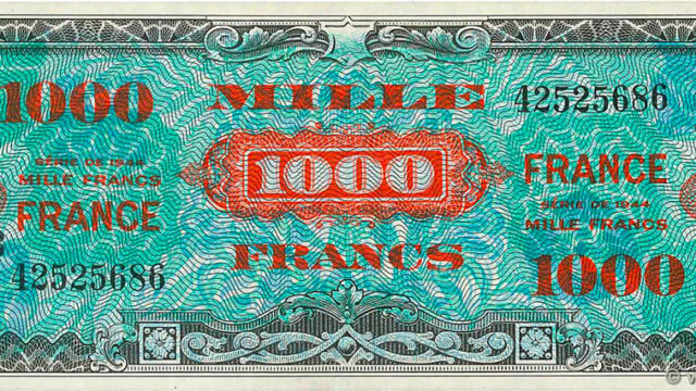 1000 francs France type 1945