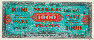 1000 francs France type 1945