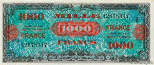 1000 francs France type 1945