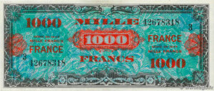 1000 francs France type 1945