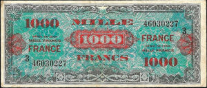 1000 francs France type 1945