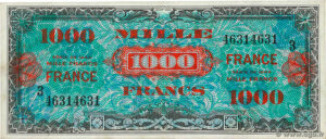 1000 francs France type 1945