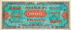 1000 francs France type 1945