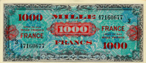 1000 francs France type 1945