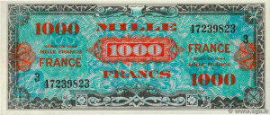 1000 francs France type 1945