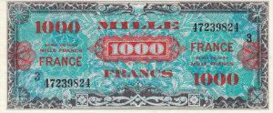 1000 francs France type 1945