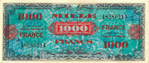 1000 francs France type 1945