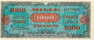 1000 francs France type 1945