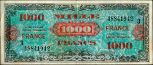 1000 francs France type 1945