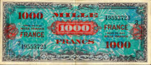 1000 francs France type 1945