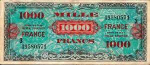 1000 francs France type 1945