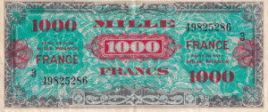 1000 francs France type 1945