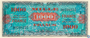 1000 francs France type 1945