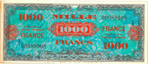 1000 francs France type 1945