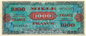 1000 francs France type 1945