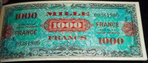 1000 francs France type 1945