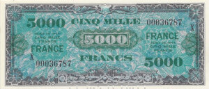 5000 francs France type 1945