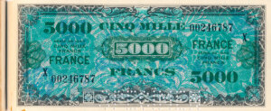 5000 francs France type 1945