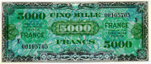 5000 francs France type 1945