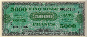 5000 francs France type 1945