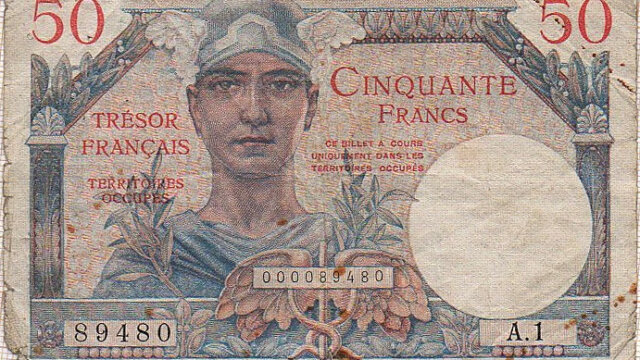 50 francs Trésor Français type 1947