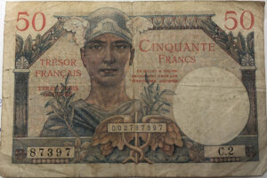 50 francs Trésor Français type 1947