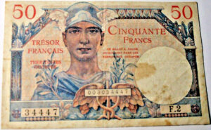 50 francs Trésor Français type 1947