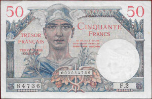 50 francs Trésor Français type 1947