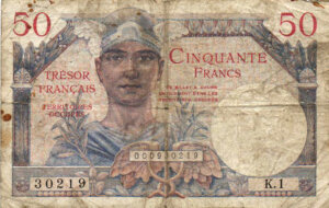 50 francs Trésor Français type 1947