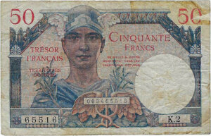 50 francs Trésor Français type 1947