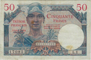 50 francs Trésor Français type 1947