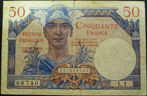 50 francs Trésor Français type 1947