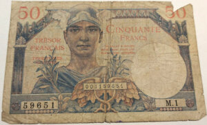 50 francs Trésor Français type 1947