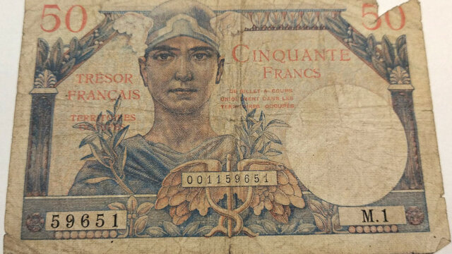 50 francs Trésor Français type 1947