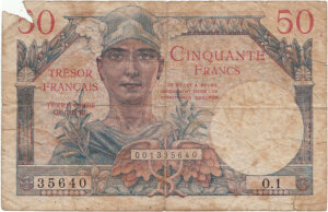 50 francs Trésor Français type 1947