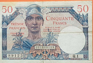 50 francs Trésor Français type 1947