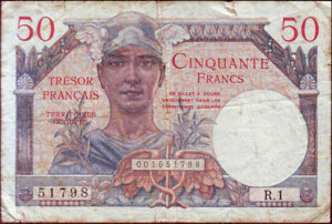 50 francs Trésor Français type 1947