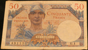 50 francs Trésor Français type 1947