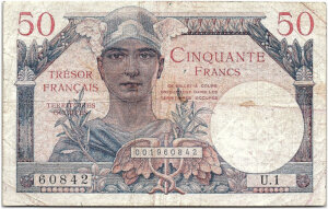 50 francs Trésor Français type 1947