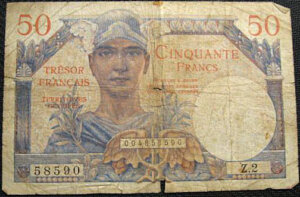 50 francs Trésor Français type 1947