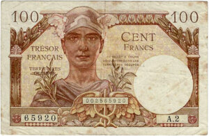 100 francs Trésor Français type 1947