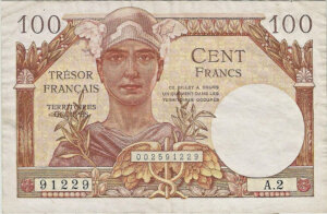 100 francs Trésor Français type 1947