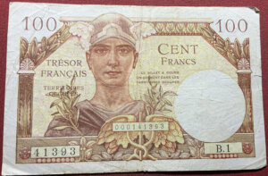 100 francs Trésor Français type 1947