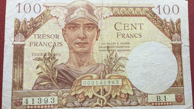 100 francs Trésor Français type 1947