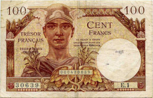 100 francs Trésor Français type 1947