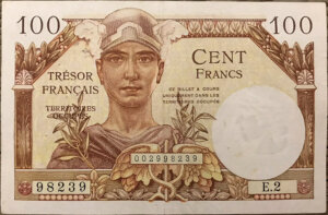 100 francs Trésor Français type 1947