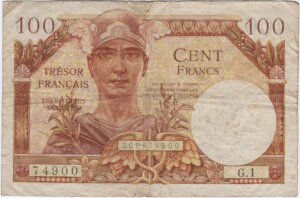 100 francs Trésor Français type 1947