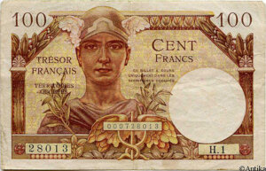 100 francs Trésor Français type 1947