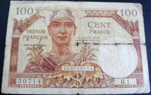 100 francs Trésor Français type 1947