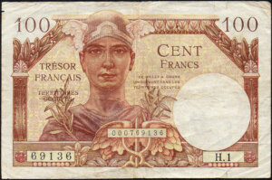 100 francs Trésor Français type 1947